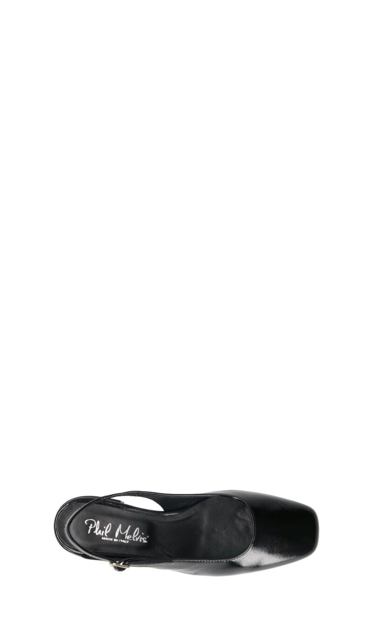 PHIL MELVIS Slingback donna nera in pelle