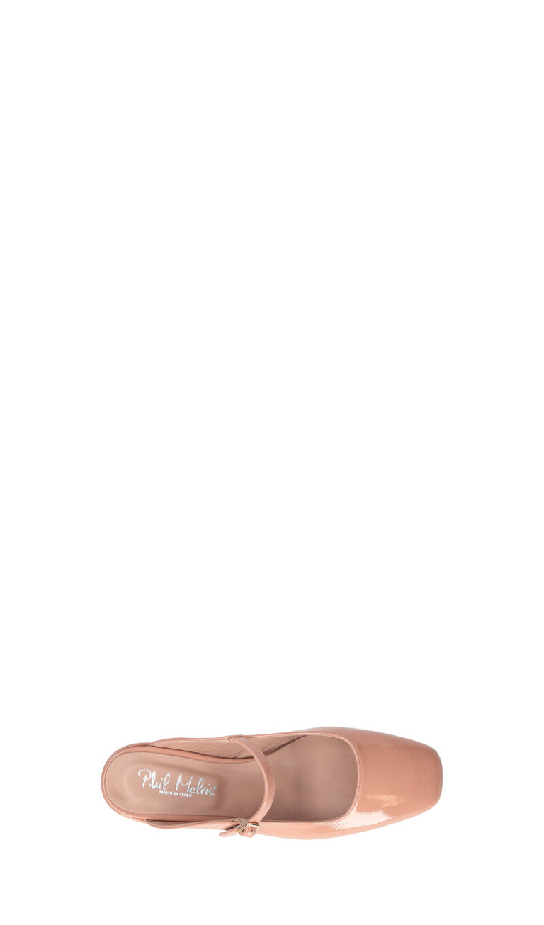PHIL MELVIS Sabot donna rosa antico in pelle