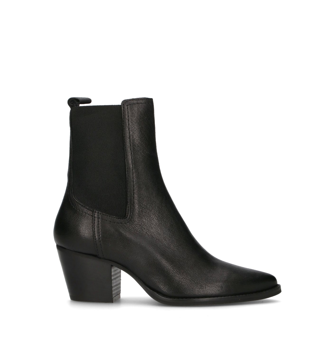 PHIL MELVIS Tronchetto donna nero in pelle