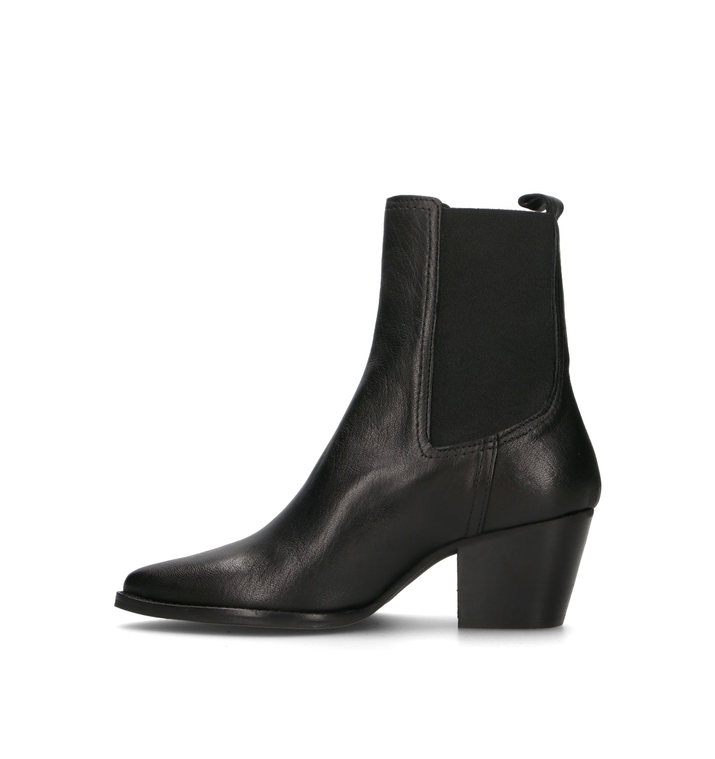 PHIL MELVIS Tronchetto donna nero in pelle