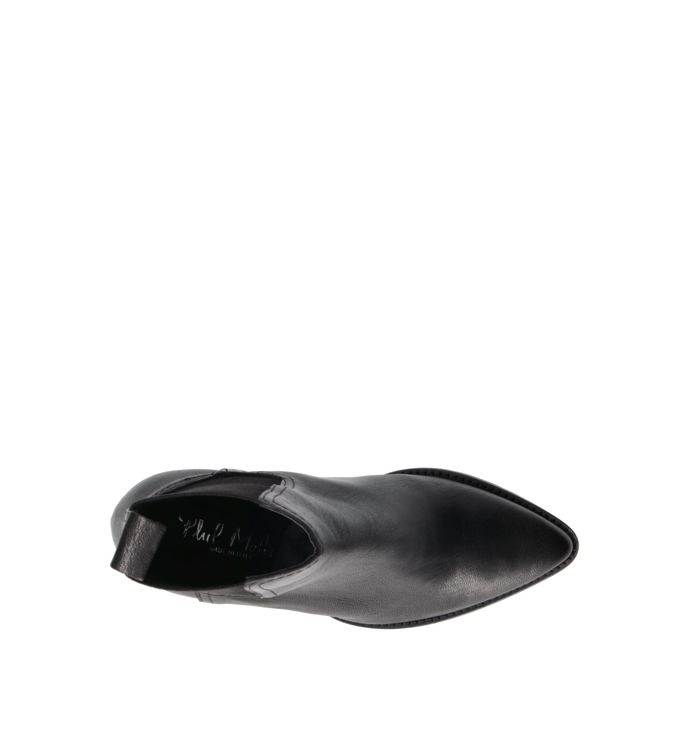 PHIL MELVIS Tronchetto donna nero in pelle