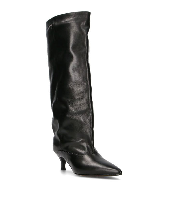 PHIL MELVIS Stivale donna nero in pelle