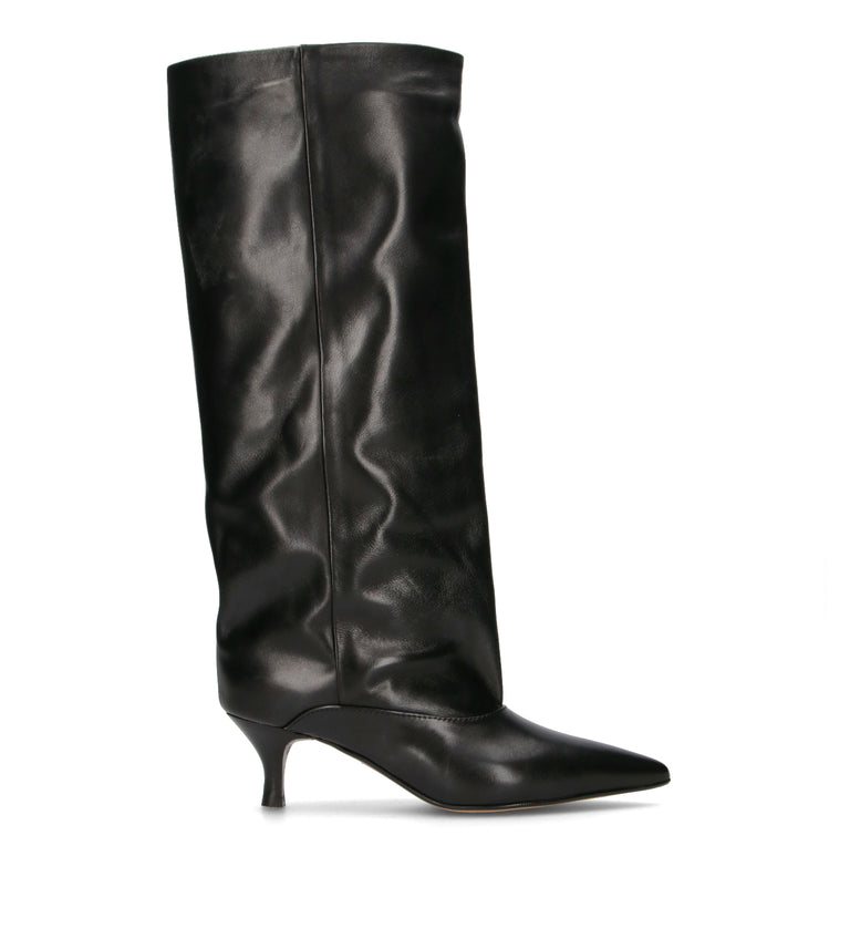 PHIL MELVIS Stivale donna nero in pelle