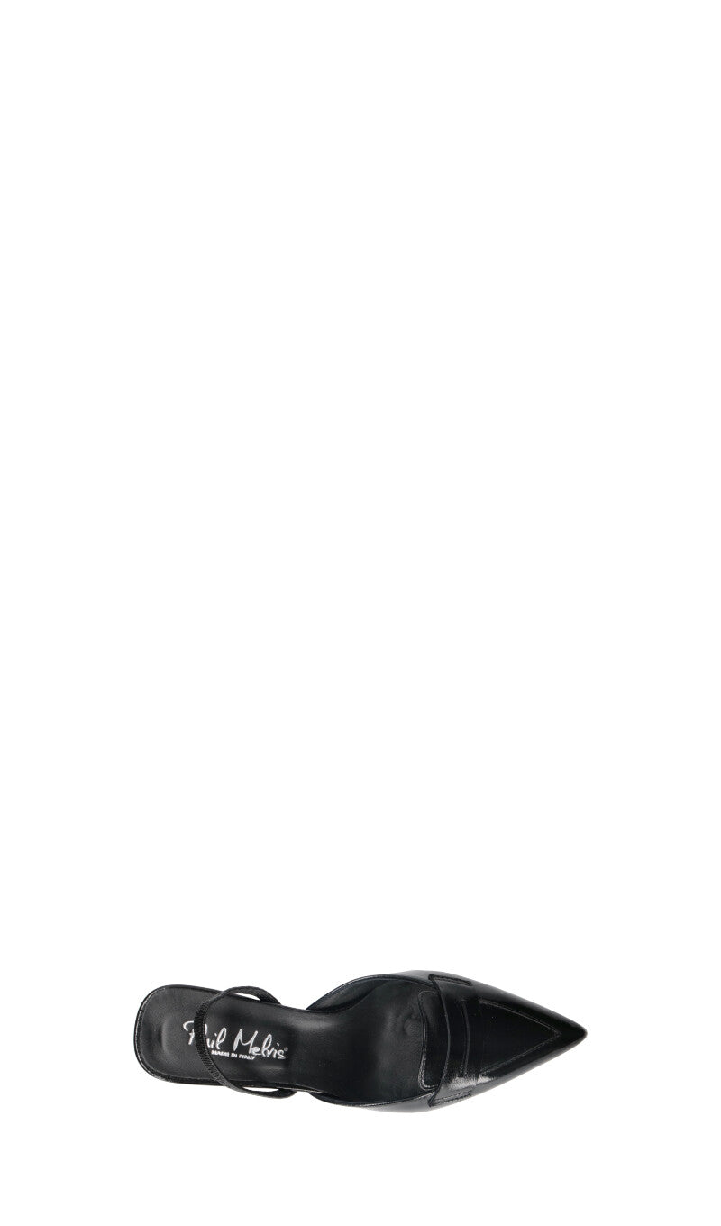 PHIL MELVIS Slingback donna nera in pelle