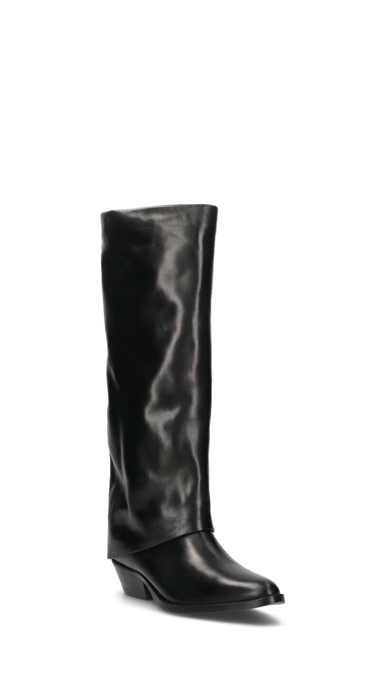 PHIL MELVIS Stivale donna nero in pelle