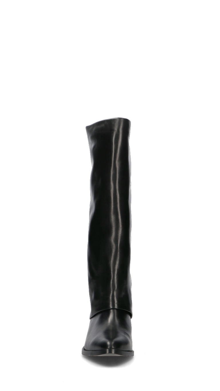 PHIL MELVIS Stivale donna nero in pelle