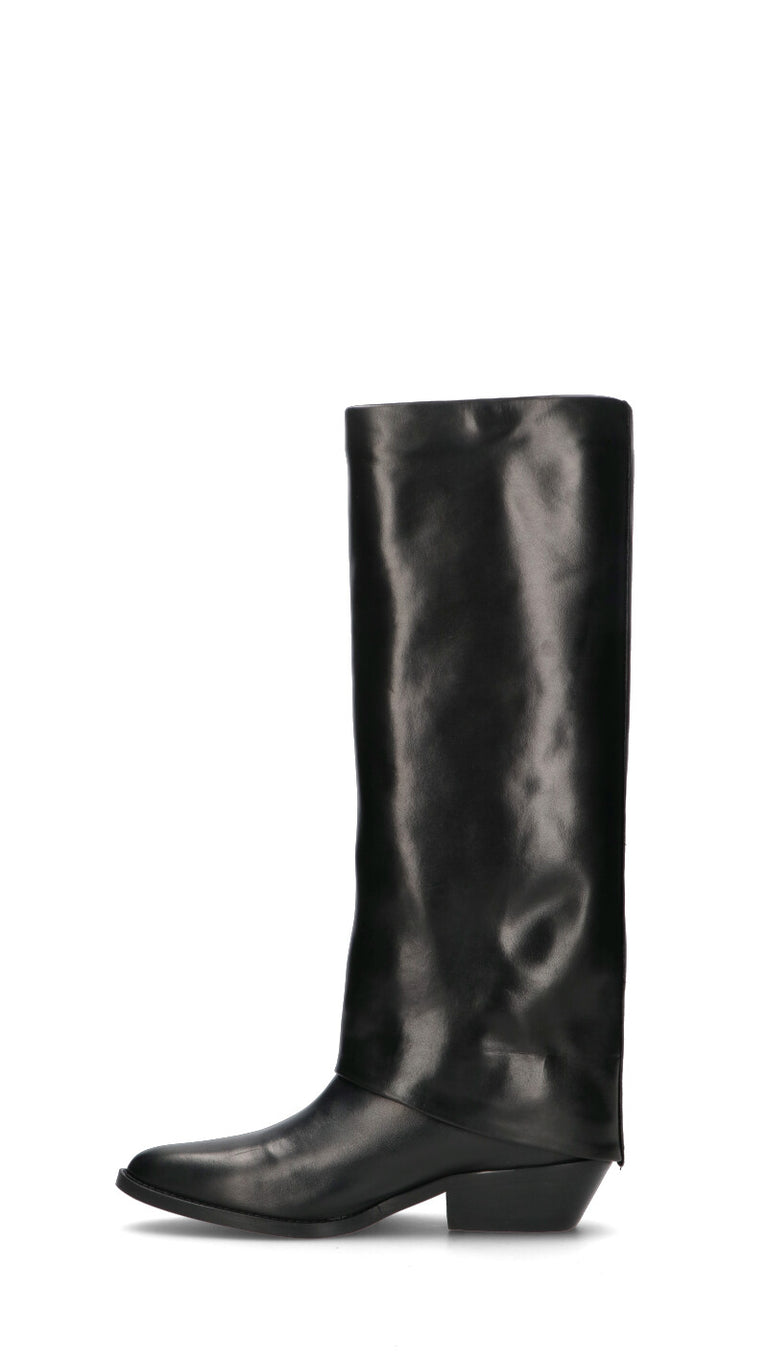 PHIL MELVIS Stivale donna nero in pelle
