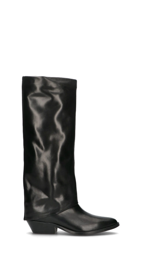 PHIL MELVIS Stivale donna nero in pelle