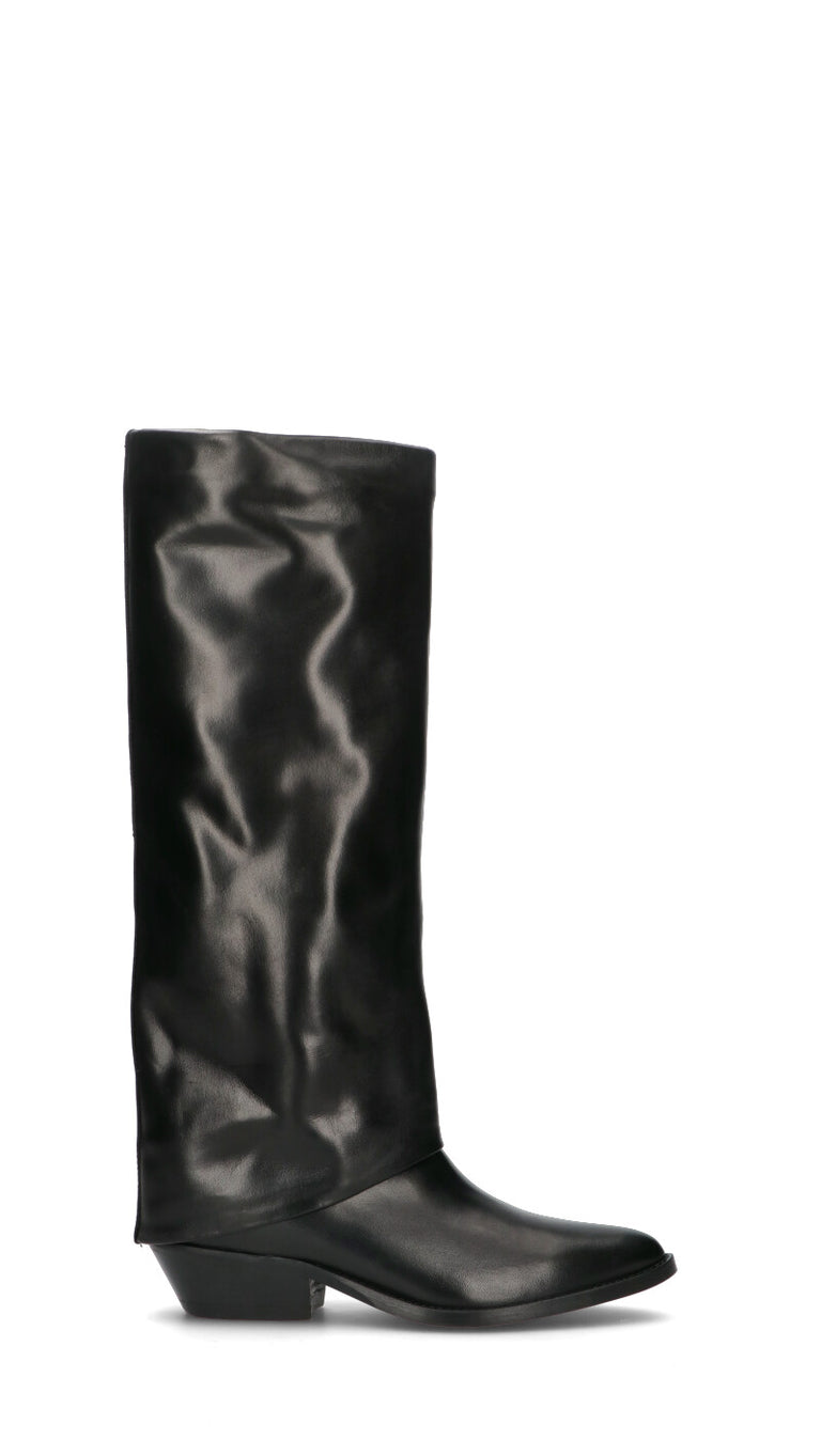 PHIL MELVIS Stivale donna nero in pelle