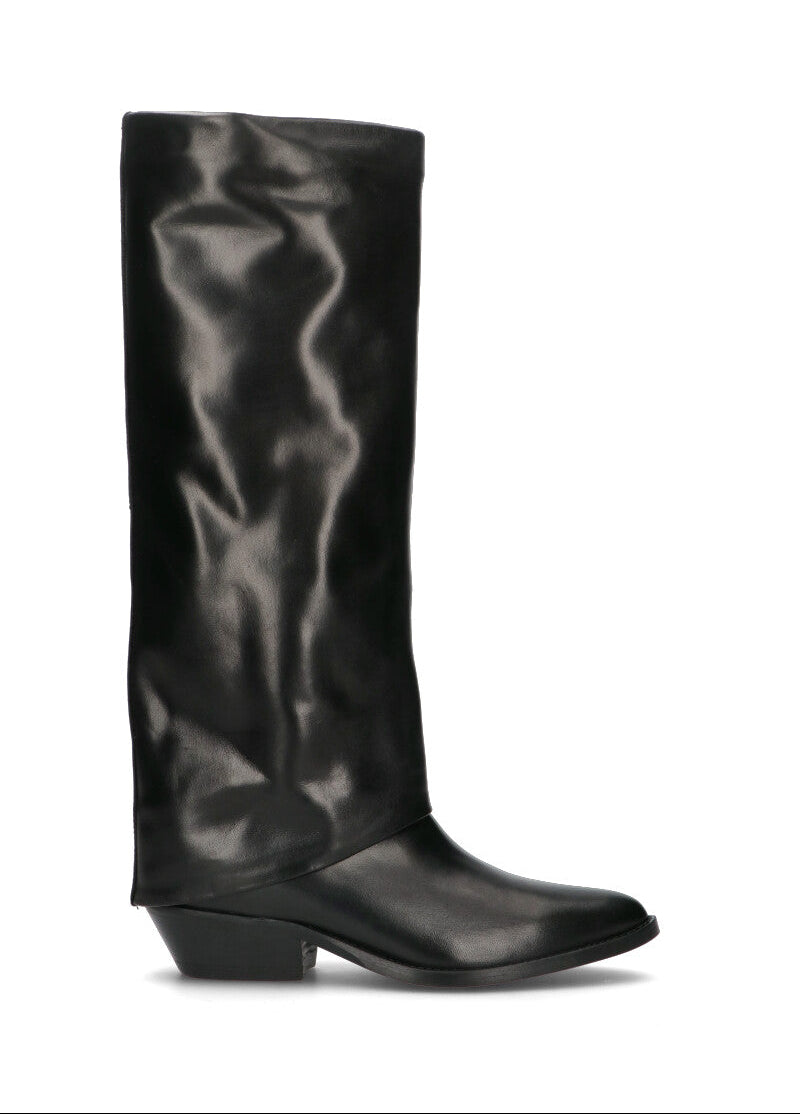 PHIL MELVIS Stivale donna nero in pelle