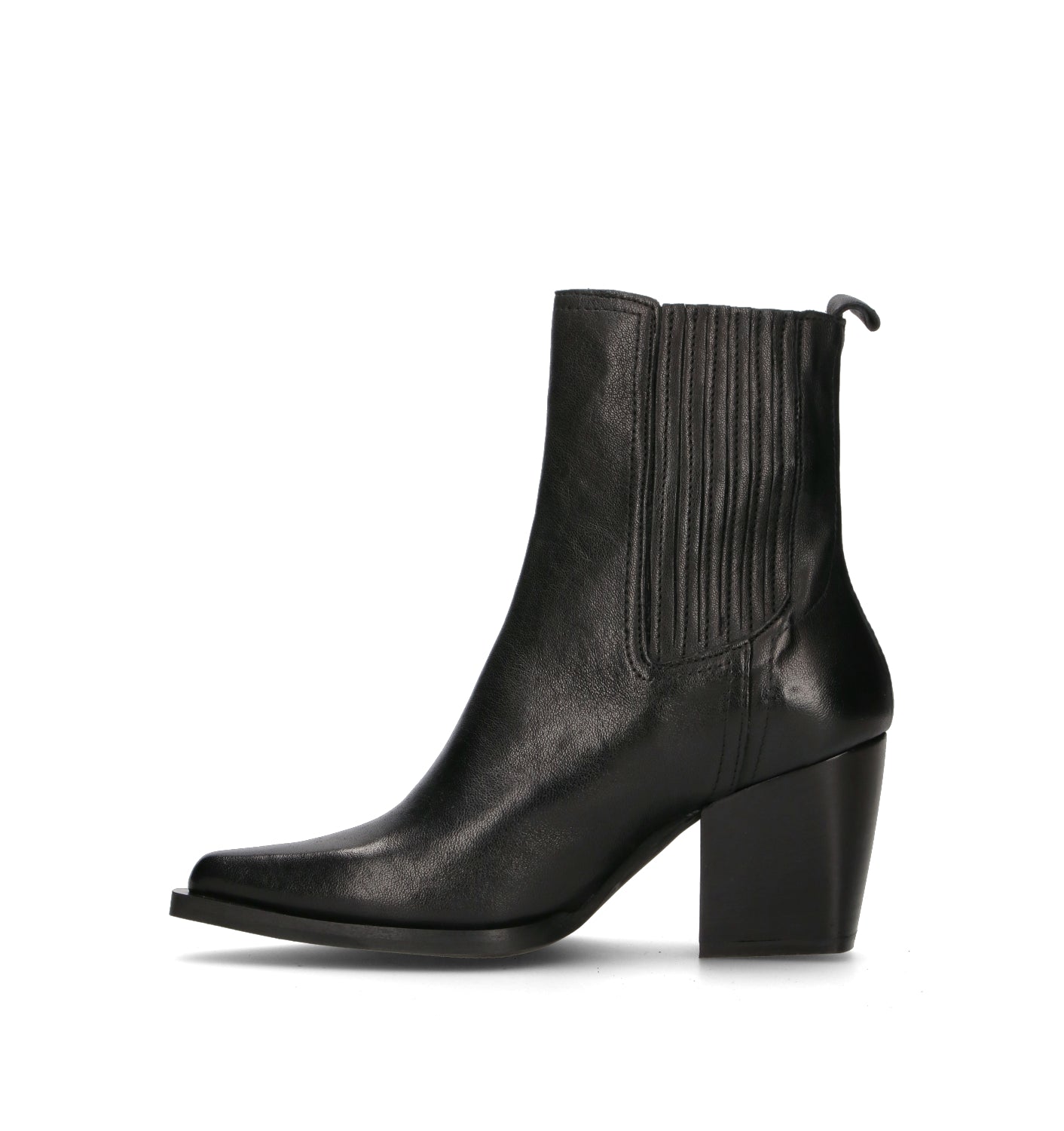 PHIL MELVIS Tronchetto donna nero in pelle