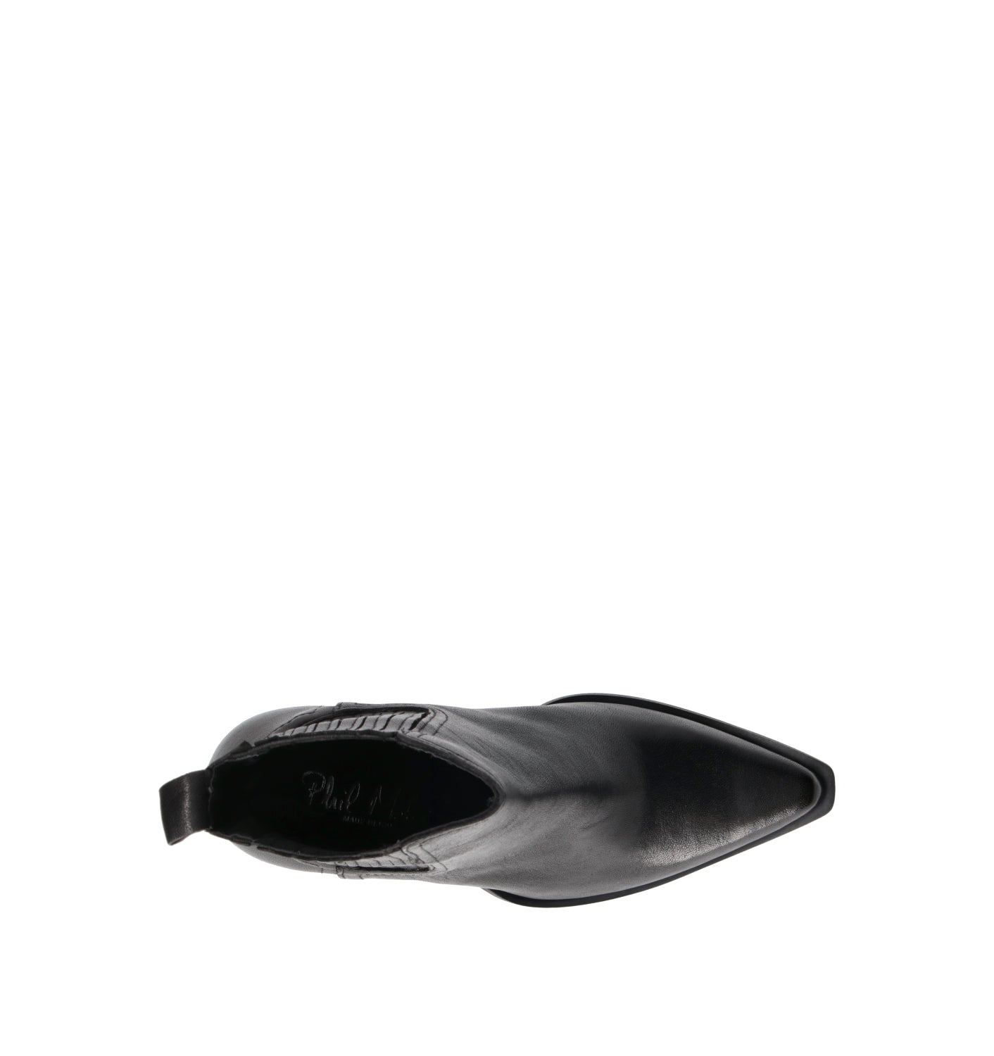 PHIL MELVIS Tronchetto donna nero in pelle
