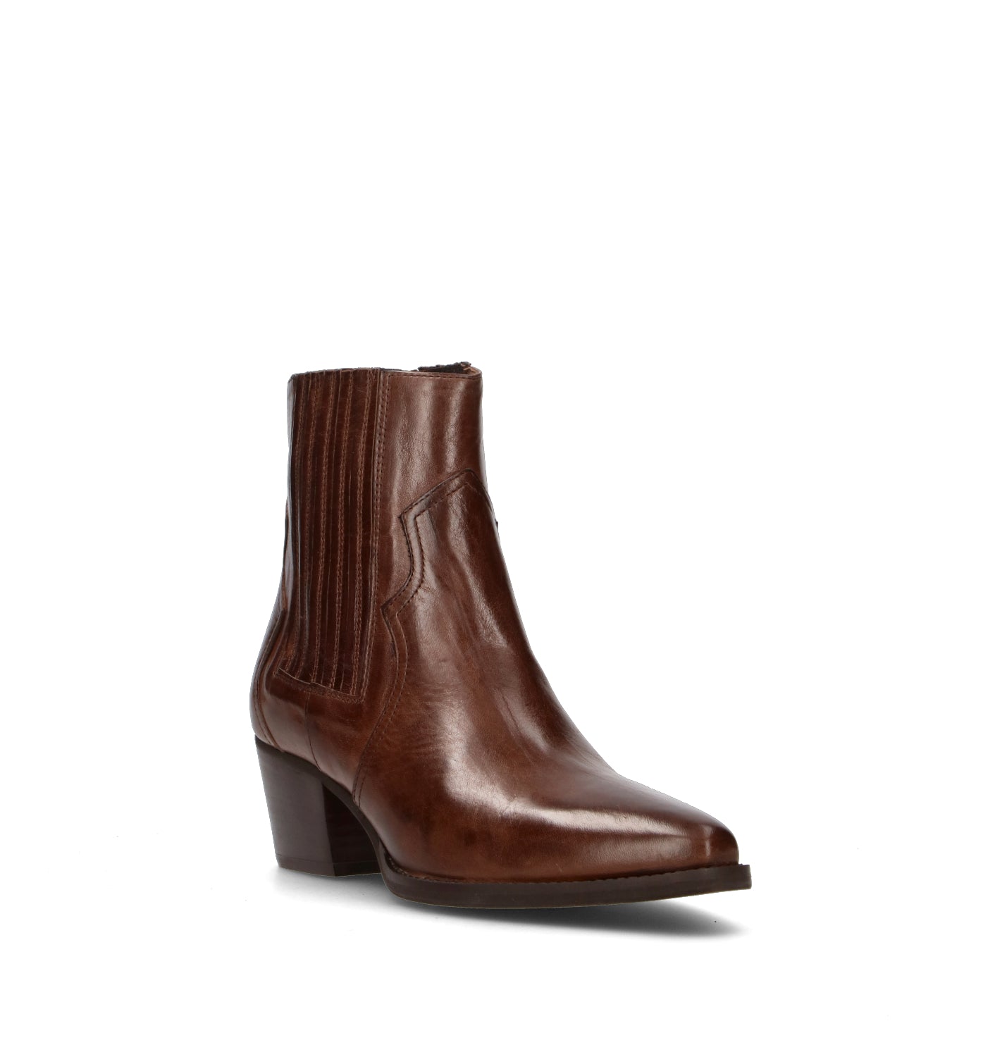 PHIL MELVIS Tronchetto donna marrone in pelle