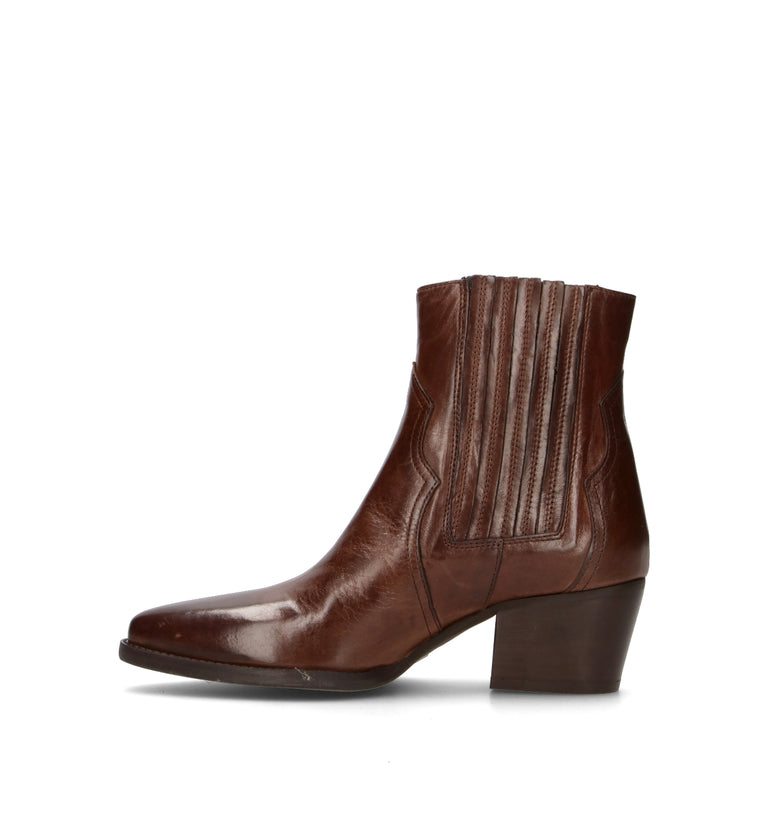 PHIL MELVIS Tronchetto donna marrone in pelle