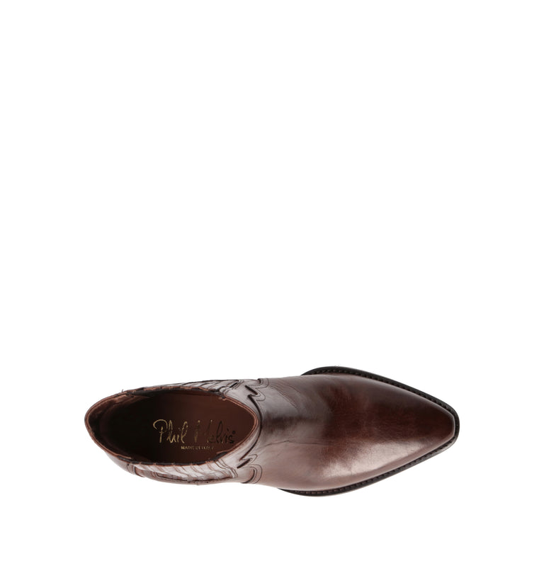 PHIL MELVIS Tronchetto donna marrone in pelle