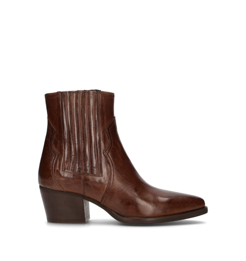 PHIL MELVIS Tronchetto donna marrone in pelle