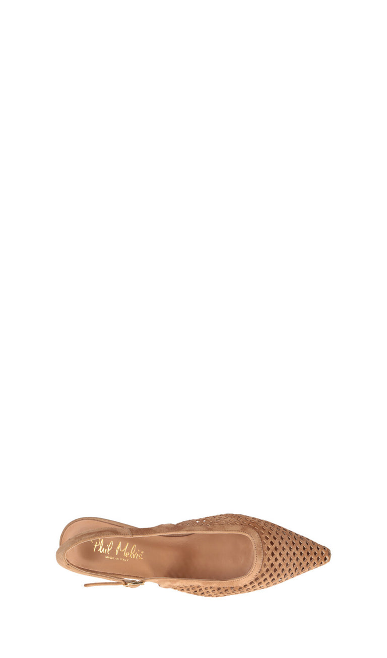PHIL MELVIS Slingback donna cammello in suede