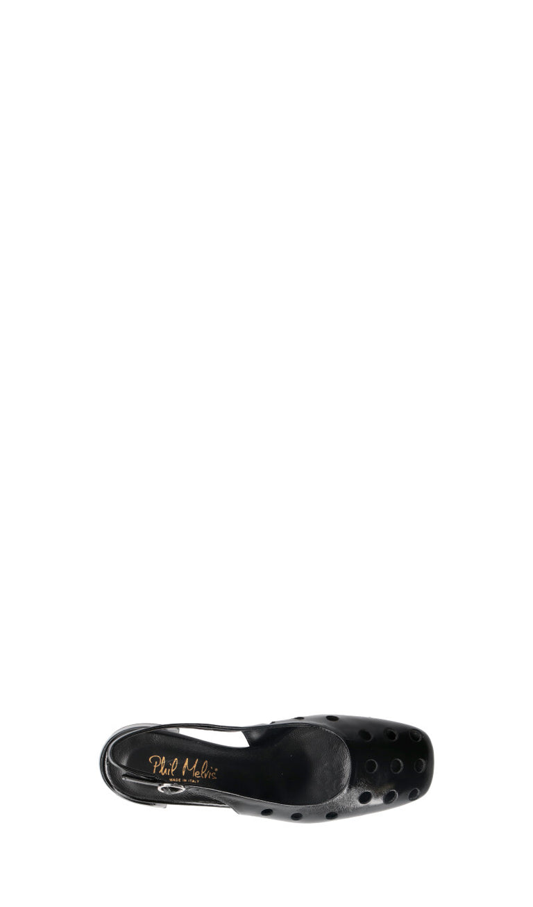 PHIL MELVIS Slingback donna nera in pelle