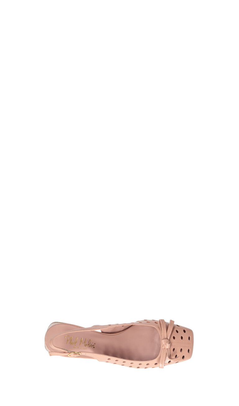 PHIL MELVIS Slingback donna nude in pelle
