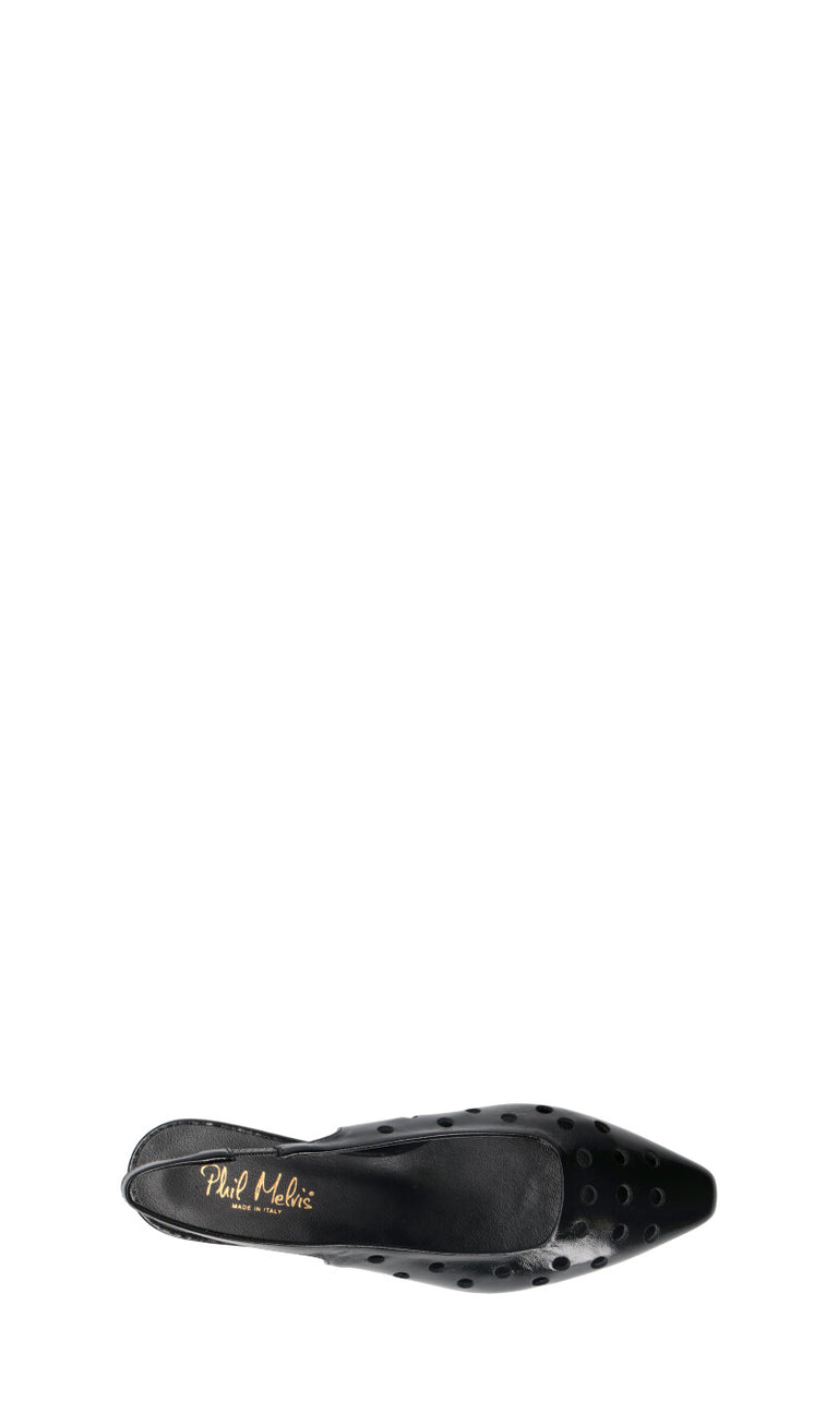 PHIL MELVIS Slingback donna nera in pelle