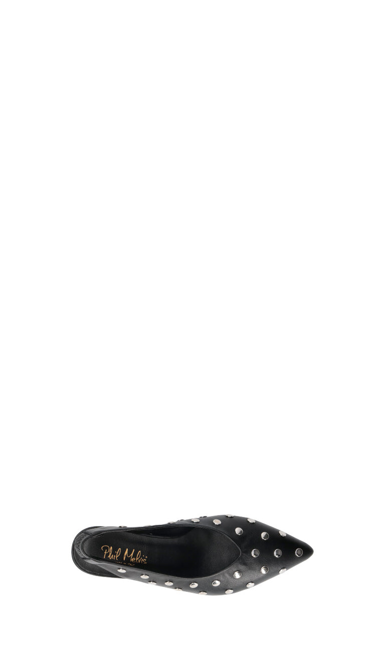 PHIL MELVIS Slingback donna nero in pelle