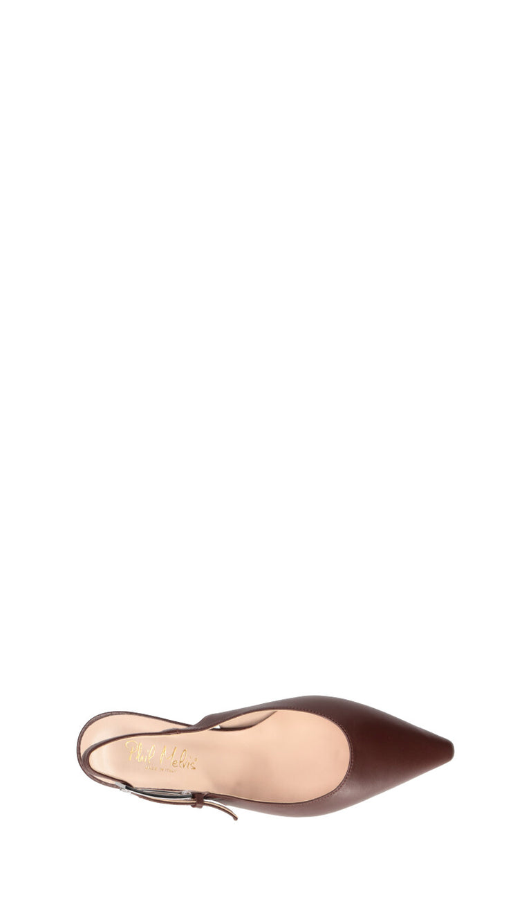 PHIL MELVIS Slingback donna cacao in pelle