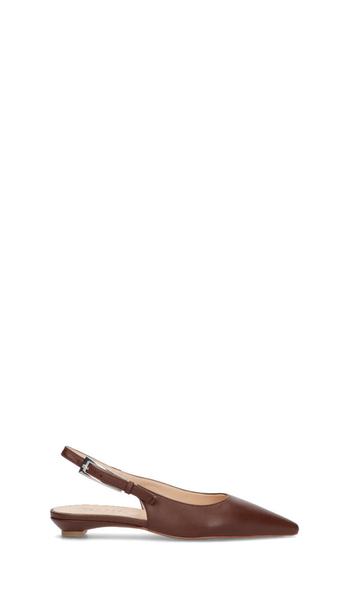 PHIL MELVIS Slingback donna cacao in pelle