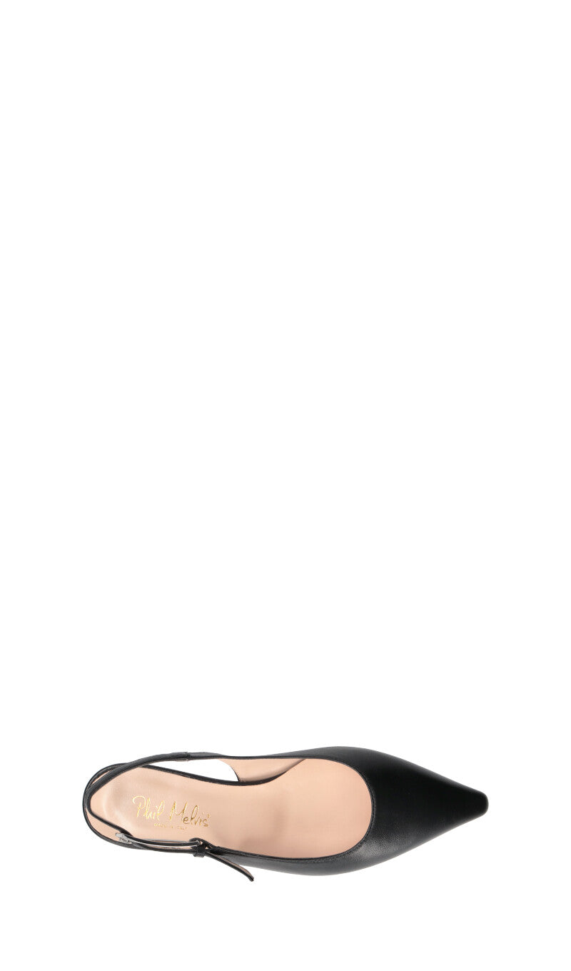 PHIL MELVIS Slingback donna nera in pelle