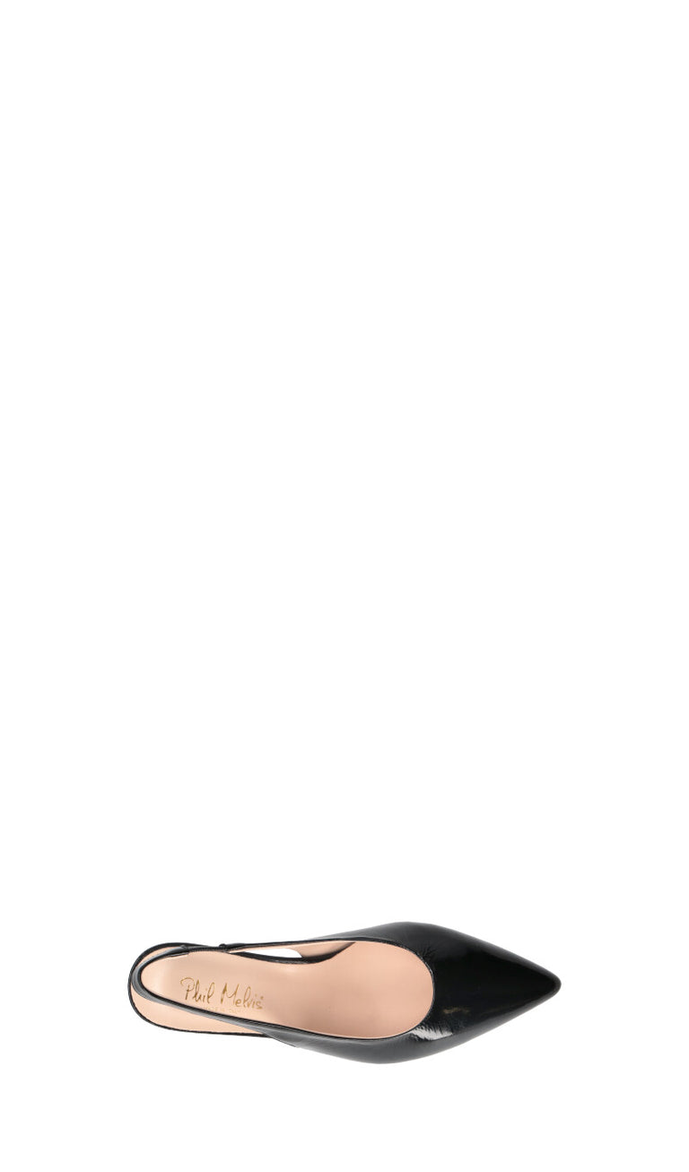 PHIL MELVIS Slingback donna nera in pelle