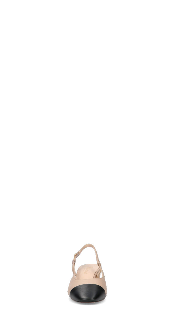 PHIL MELVIS Slingback donna beige/nera in pelle
