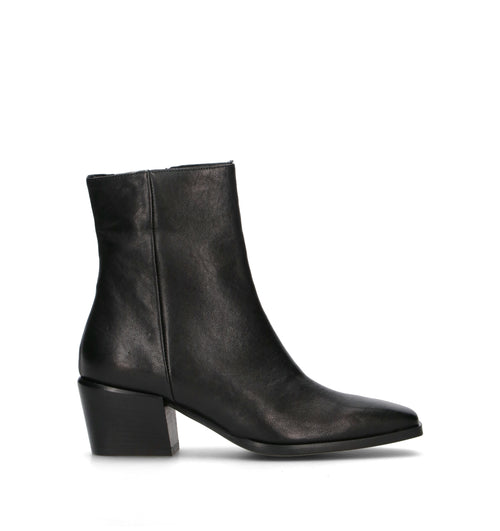 PHIL MELVIS Tronchetto donna nero in pelle