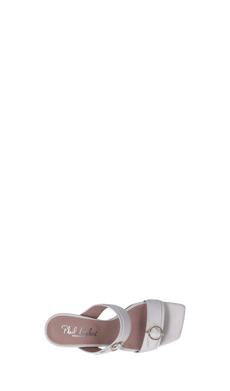 PHIL MELVIS Sandalo donna bianco in pelle