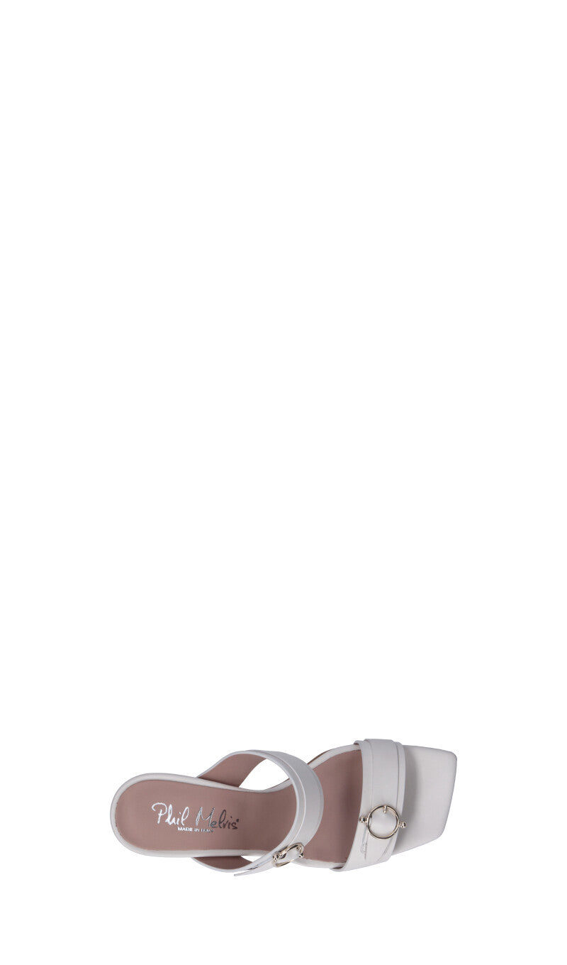 PHIL MELVIS Sandalo donna bianco in pelle