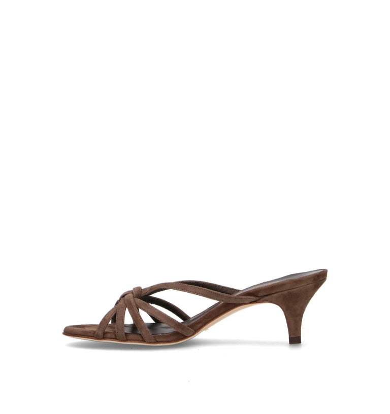 PHIL MELVIS Sandalo donna testa di moro in suede