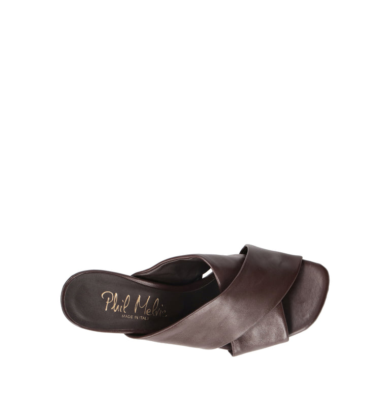 PHIL MELVIS Sandalo donna marrone in pelle