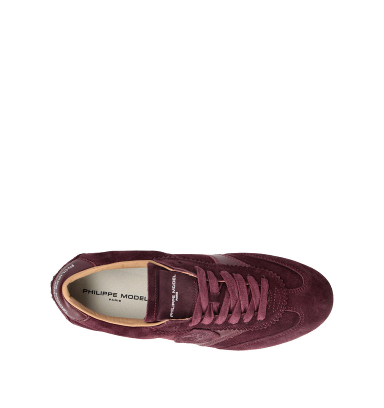 PHILIPPE MODEL Sneaker donna bordeaux in suede
