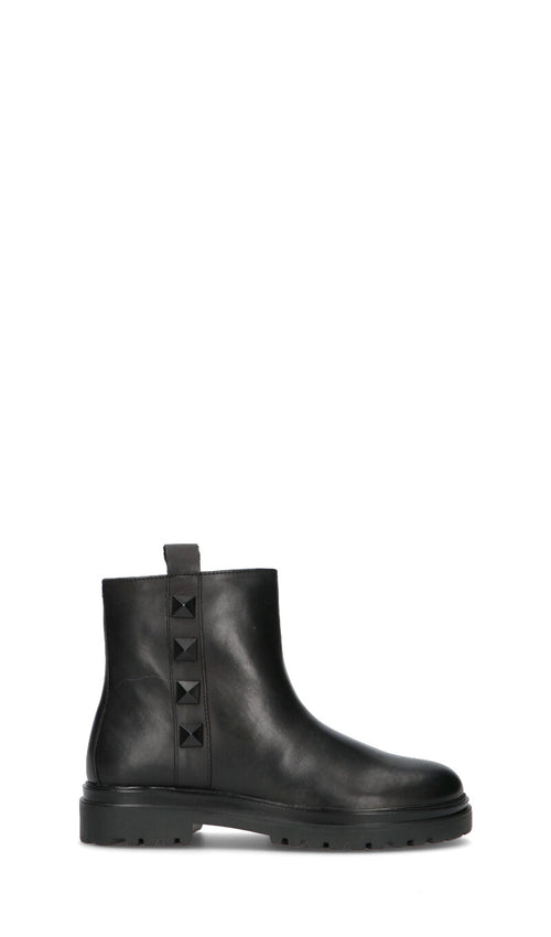 GRUNLAND Tronchetto ragazza nero in pelle