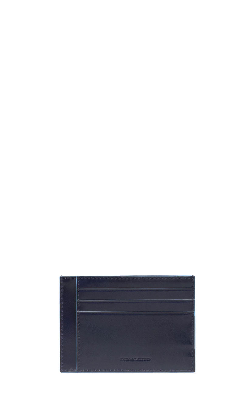 PIQUADRO Porta carta di credito blu