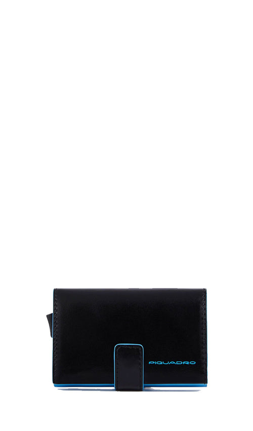 PIQUADRO Porta carta di credito nero