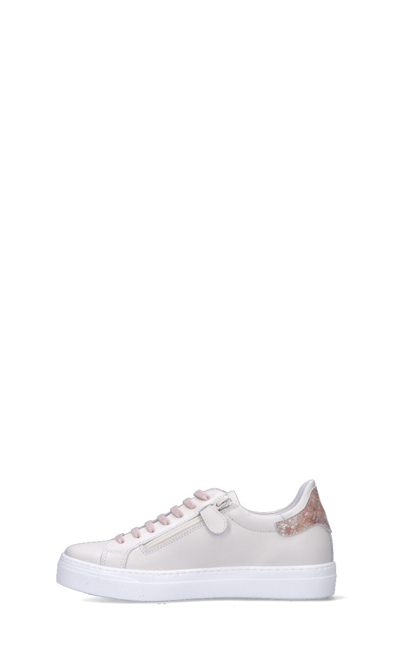 PATRIZIA PEPE JUNIOR Sneaker ragazza bianca/rosa in pelle