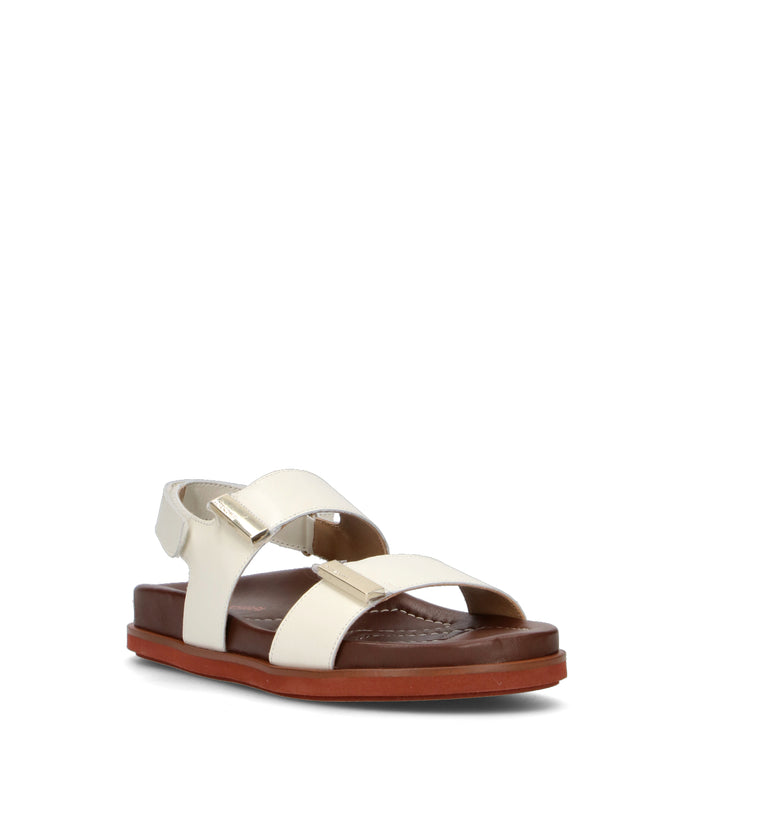 LORENZO MARI Sandalo donna latte in pelle