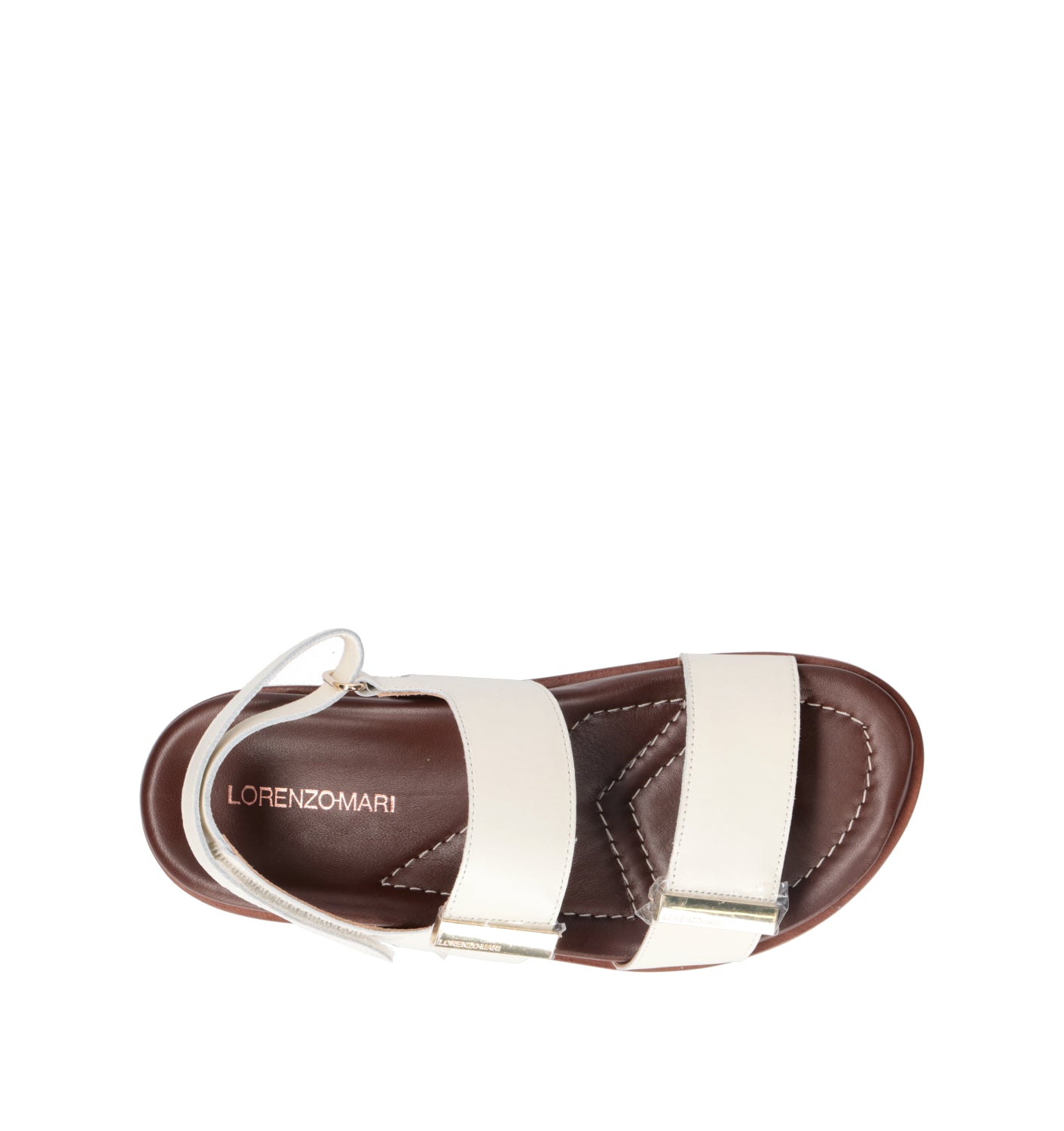 LORENZO MARI Sandalo donna latte in pelle