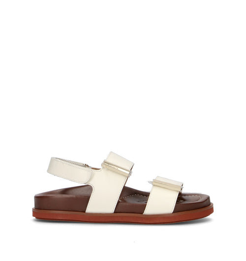 LORENZO MARI Sandalo donna latte in pelle