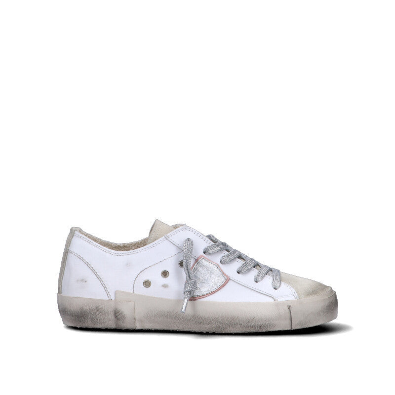PHILIPPE MODEL Sneaker donna bianca/beige in suede