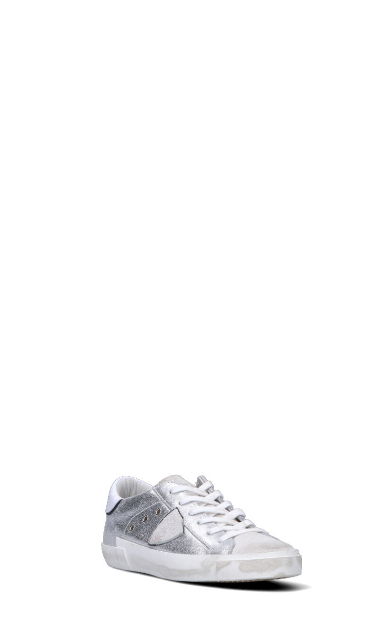 PHILIPPE MODEL Sneaker donna argento in pelle