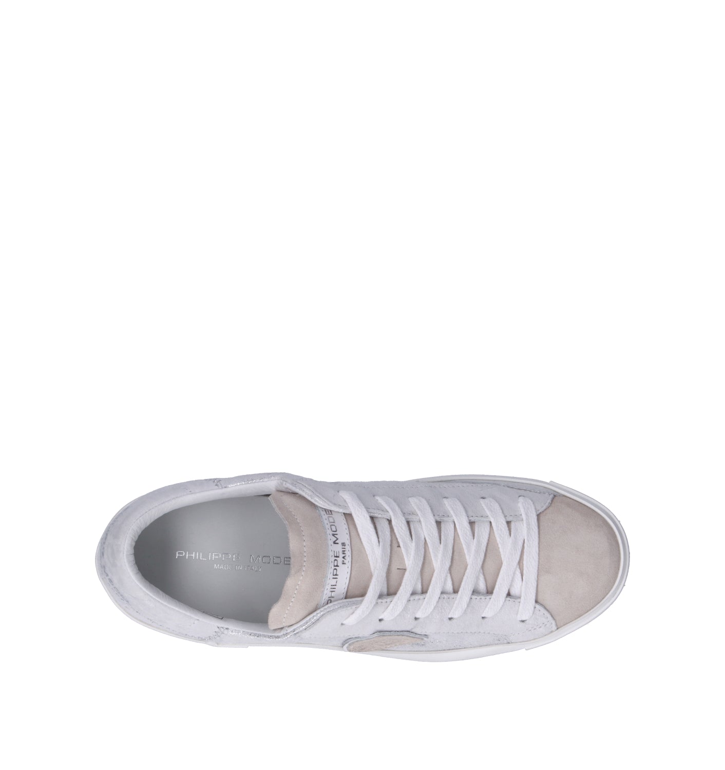 PHILIPPE MODEL Sneaker donna argento in pelle
