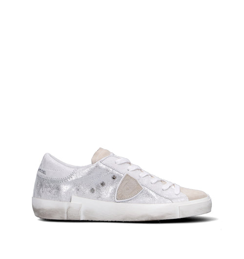 PHILIPPE MODEL Sneaker donna argento in pelle
