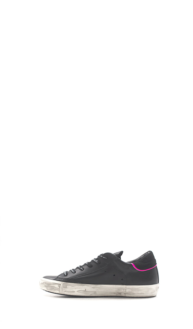PHILIPPE MODEL Sneaker trendy donna nera/fuxia in pelle