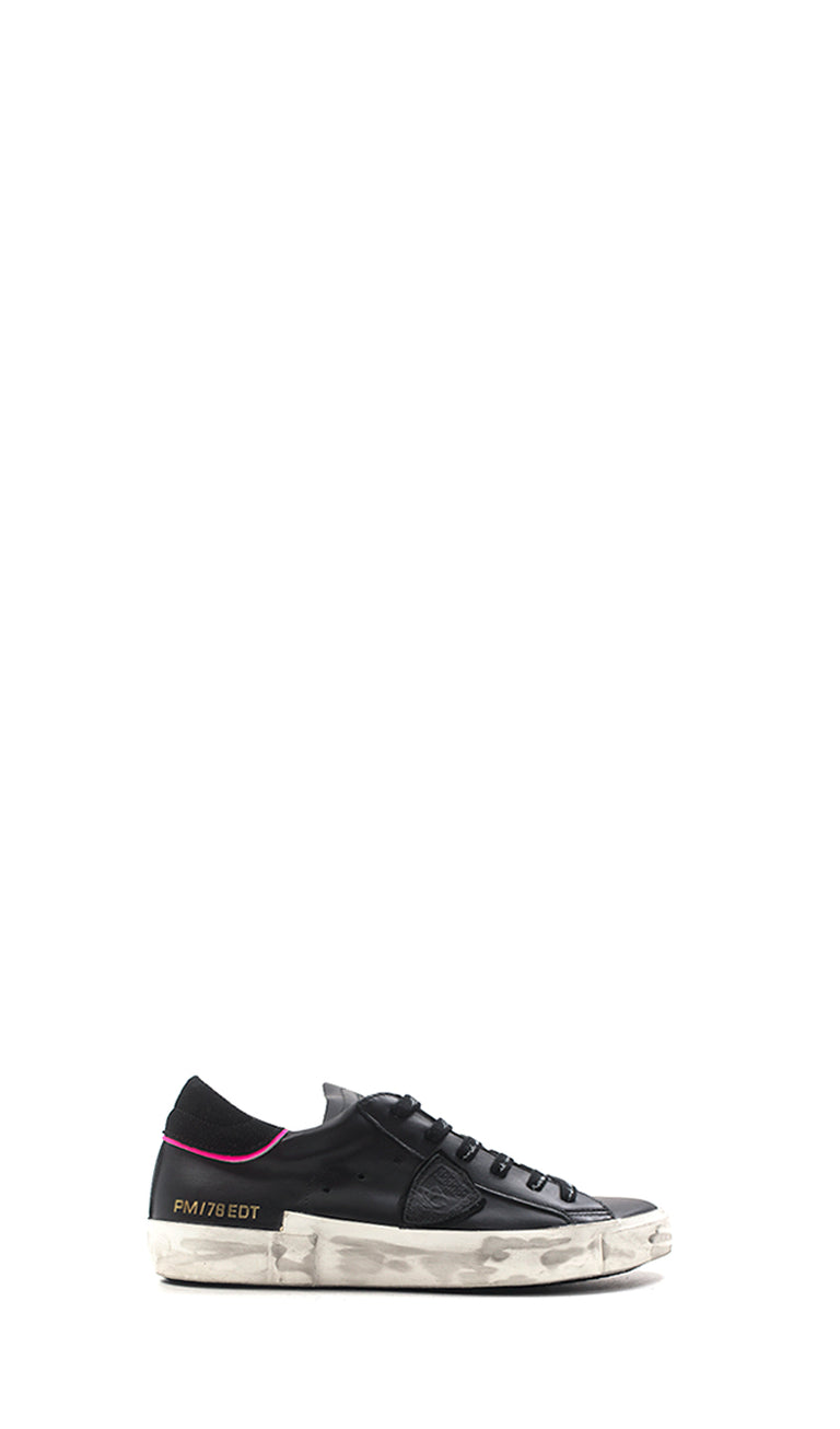PHILIPPE MODEL Sneaker trendy donna nera/fuxia in pelle