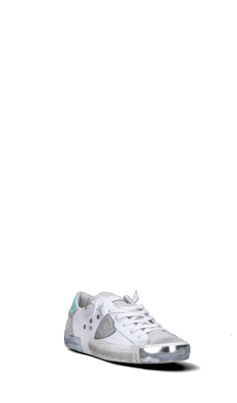 PHILIPPE MODEL Sneaker donna bianca/grigia/azzurra/arancione in pelle